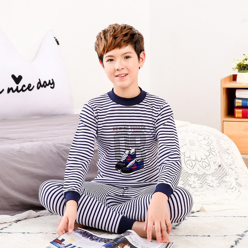 Azul marino rayas zapatillas Cuello medio