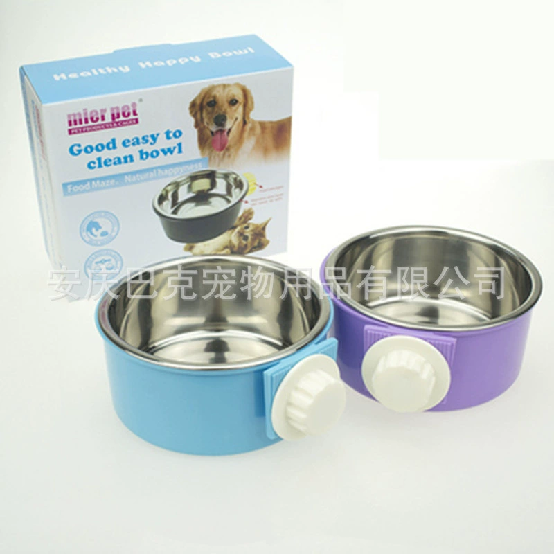 Завод прямой высококачественный висит миска для воды из нержавеющей стали Собака Чаша Кошка Клетка собака клетка подвесная чаша