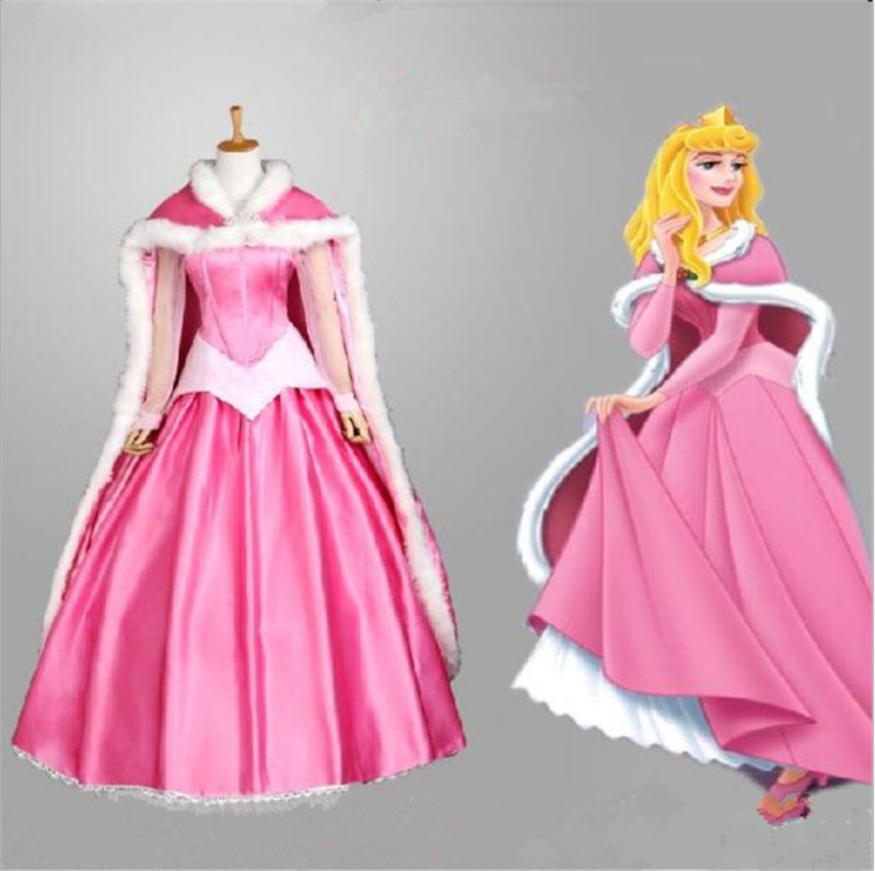 Grimm's Fairy Tale Cos Costume Blue Pink Sleeping Beauty Aurora Princess Dress Cos Costume Performance Costume Cosplay Costume