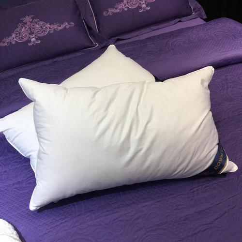 Wholesale supply hotel anti-feather cloth cotton pillow core feather velvet pillow high pillow B&B hotel 900g neck pillow
