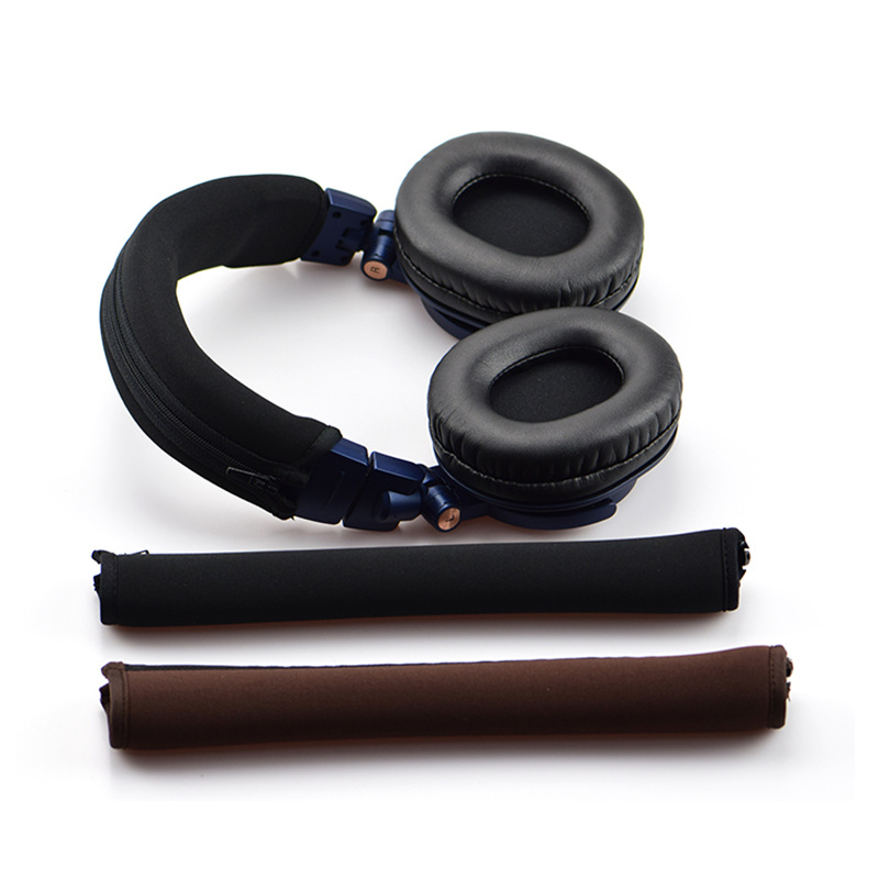 Aplicable hierro triángulo ATH-M50XM30XM40XM20X auricular cubierta esponja cubierta orejeras cabeza viga cubierta protectora orejeras