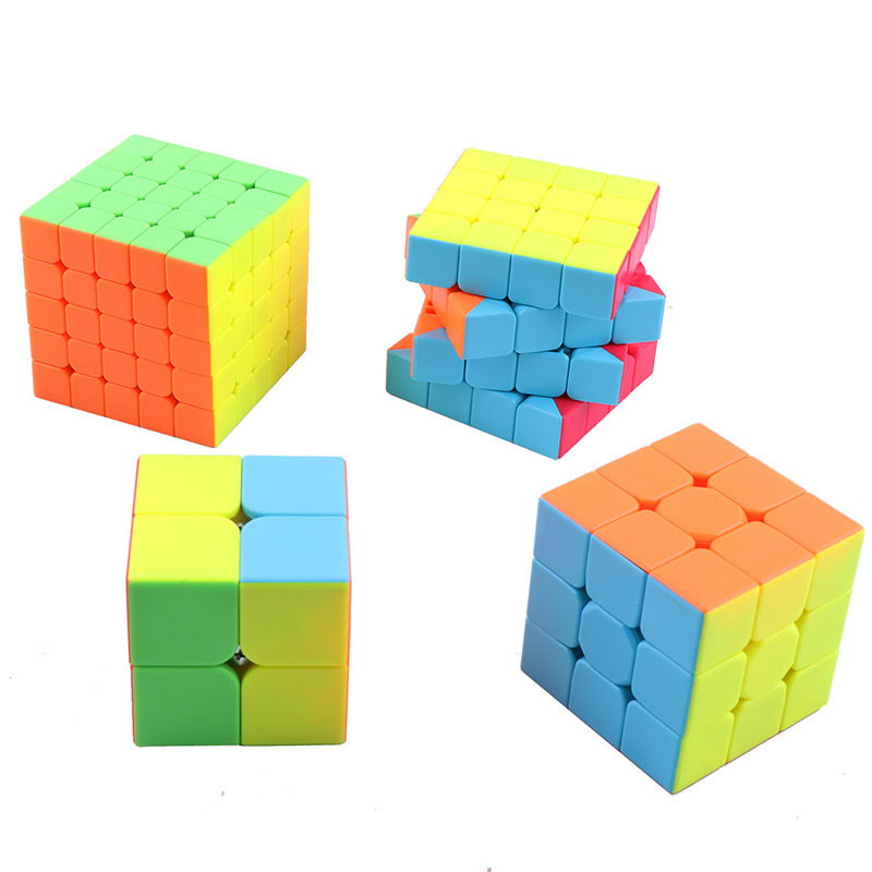 Oferta especial Cubo de Rubik conjunto completo tres 3 Nivel Dos 2 4 5 nivel competencia especial suave principiante competencia juguetes educativos