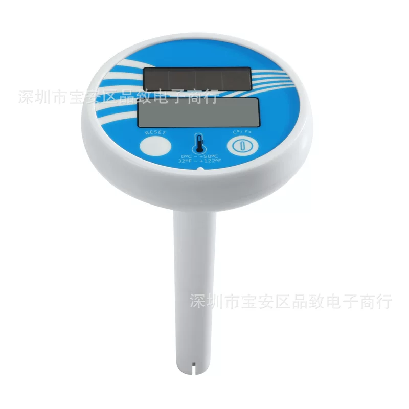 Swimming pool solar-powered, thermometer