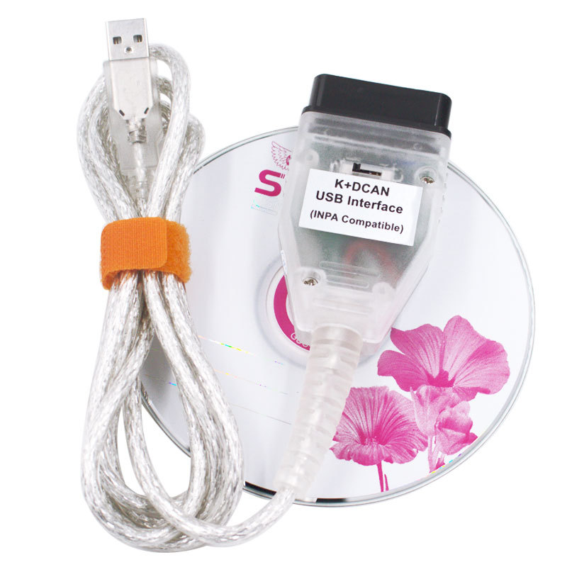 INPA K+DCAN USB FT232 带开关适用于BMW汽车诊断线白色 BMW INPA
