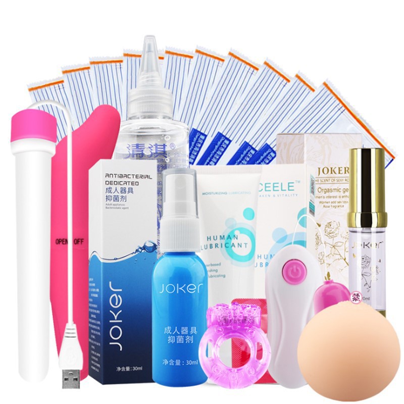 Adult supplies gift combination gift bag lubricating oil protection powder USB heating rod (single row gift bag does not ship