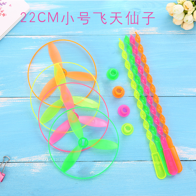 23cm de los niños kindergarten las niñas juguetes al aire libre Apsara hadas Frisbee mano frotar equilibrio libélula bambú Frisbee regalo