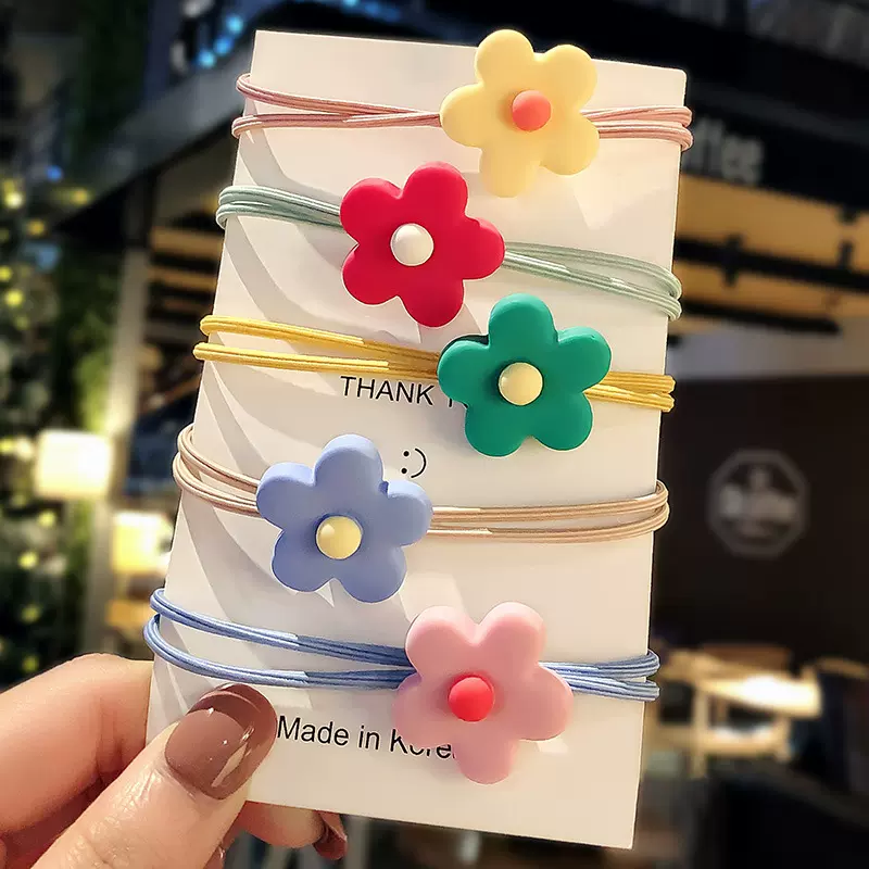 韩国泫雅发绳发圈网红少女可爱彩色扎头发皮筋糖果色花花头绳发饰