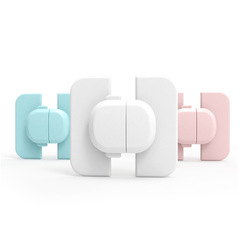 Japanese square lock white with double-sided tape baby safety products wholesale baby square safety lock refrigerator lock