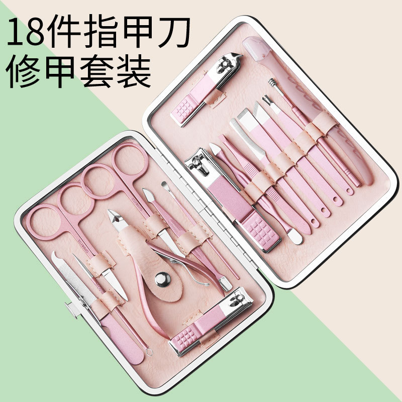 Golden set stainless steel contains rose for nails