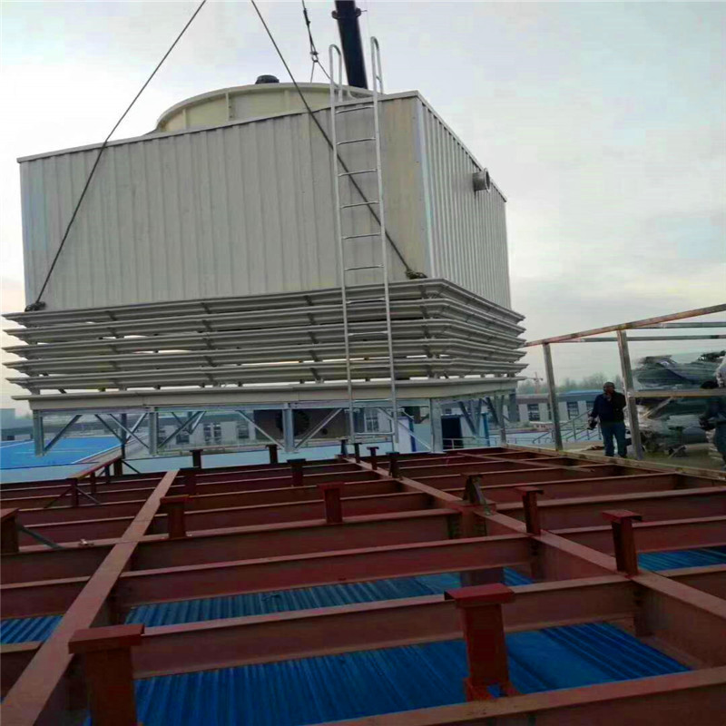 甘肃兰州方型逆流玻璃钢冷却塔D5-800工业循环水冷却效果低噪高效