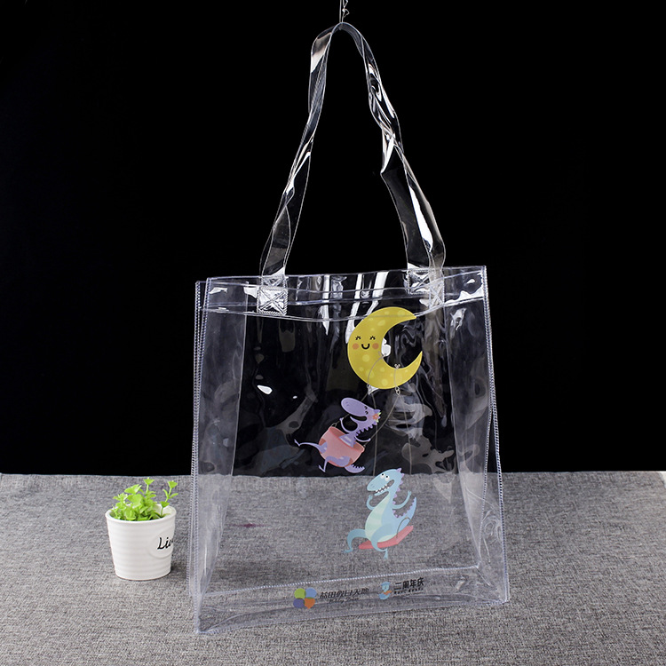 PVC手提袋 透明塑料手拎袋 奶茶礼品伴手礼化妆品 网红外卖袋子