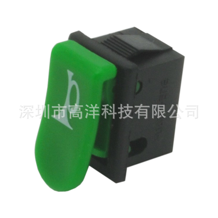 12V24V4V60V72V220V电动车汽车喇叭按钮摩托车改装复位开关绿无灯