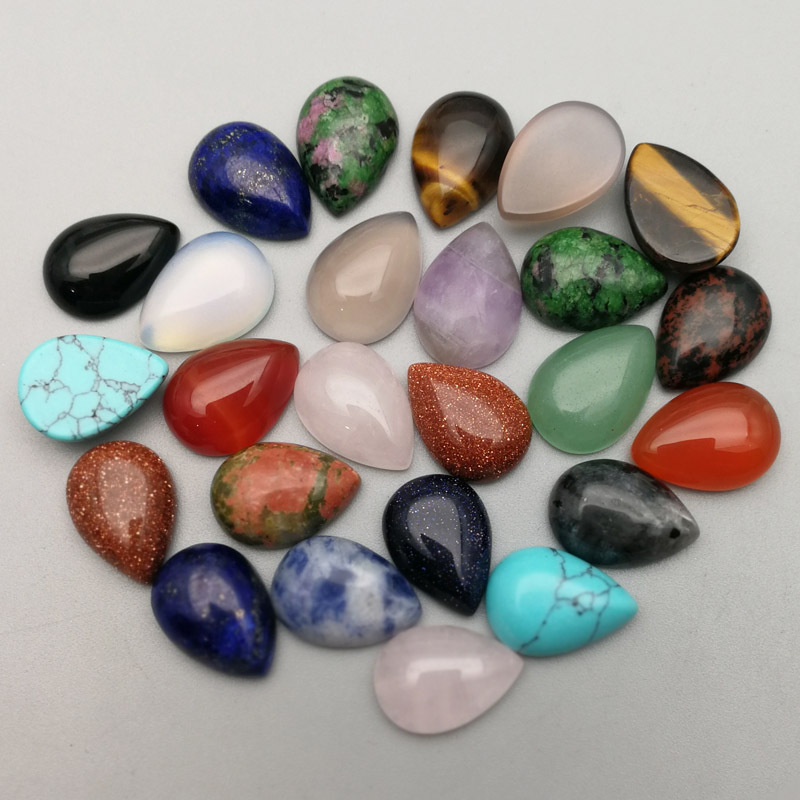 Organic gemstone for ring drop-shaped