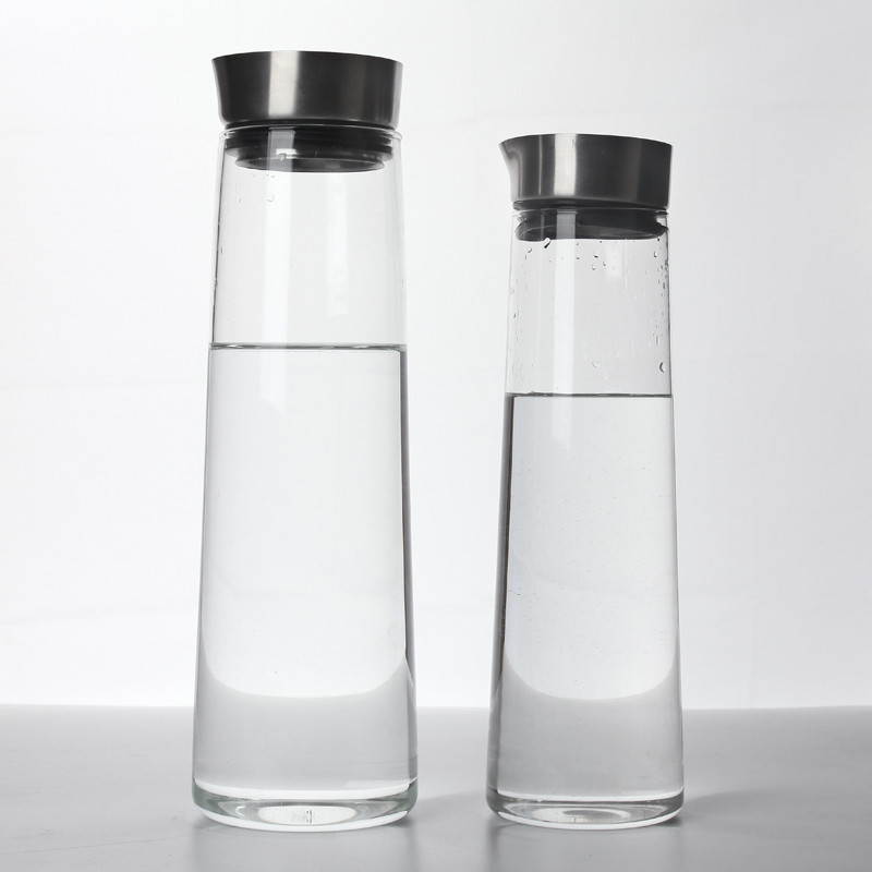 Al por mayor de gran capacidad engrosada botella de agua fría hogar tetera borosilicato jugo olla vidrio botella de agua fría