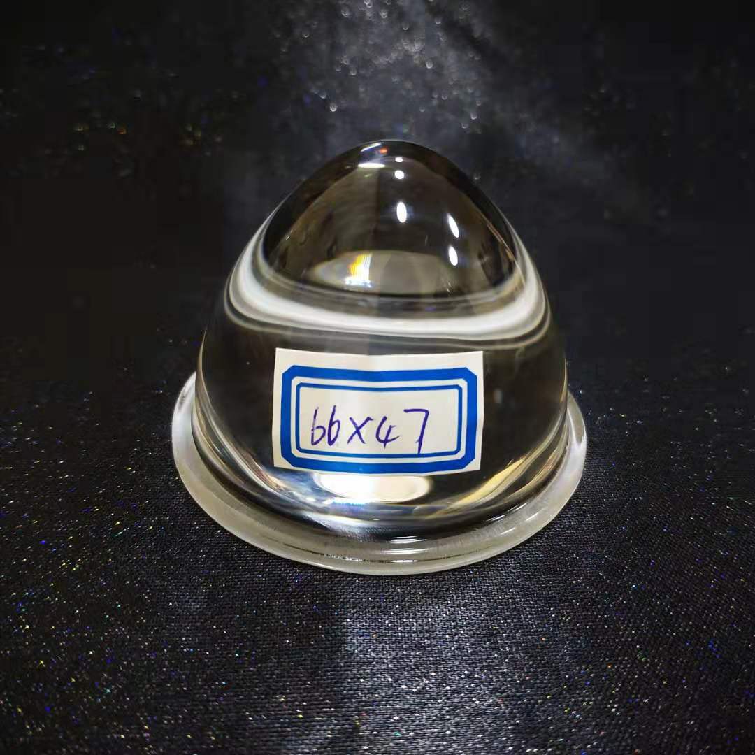 工厂直营66*47mm玻璃光学透镜 LED射灯室内灯饰配件 小角度高聚光