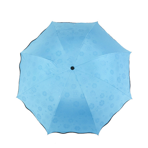 Creative ruffled edge blooming black plastic umbrella sun protection UV umbrella sun umbrella printing advertising umbrella