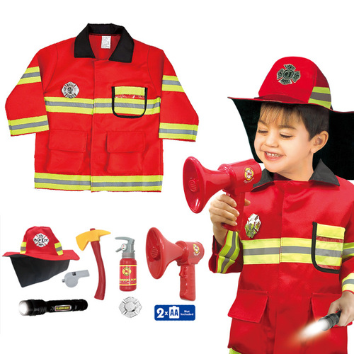 Factory direct sales children's firefighting clothing professional experience clothing children's role-play clothing play house clothing party clothing