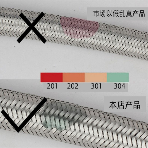 304 stainless steel hose metal high pressure braided steel wire 4 points water heater toilet inlet pipe high pressure pipe wholesale