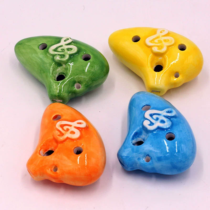 Оптовый короткий рот - Potaro 6-отверстий Junior Sixth Learning Six -Pacial Middle Sound Cracking Tattoos Hand -painted Hand -painted