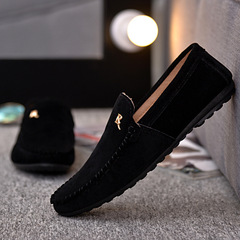 Men's beanie shoes, Korean style trendy men's shoes, casual low-top cloth shoes, lazy slip-ons, beanie driving shoes, non-slip and simple