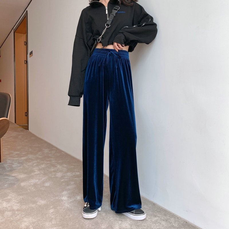 Women's 2024 Spring and Autumn High Waist Straight Pants Loose Korean Style Casual Sports Pants for Women