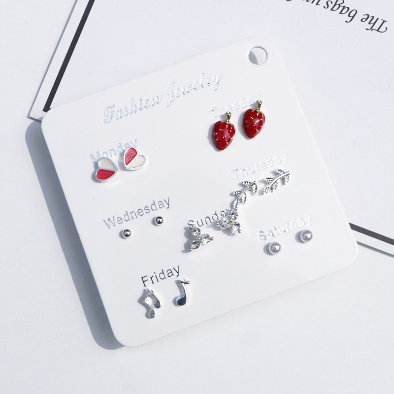 Pendientes de moda de estilo coreano pendientes simples para mujeres ins pendientes elegantes de celebridades de Internet Corea del Sur lindos pendientes de aleación fresca