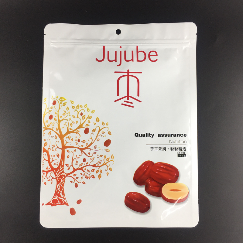 陕西灰枣500g拉链自封铝箔袋新疆若羌红枣密封塑料包装袋密封保鲜