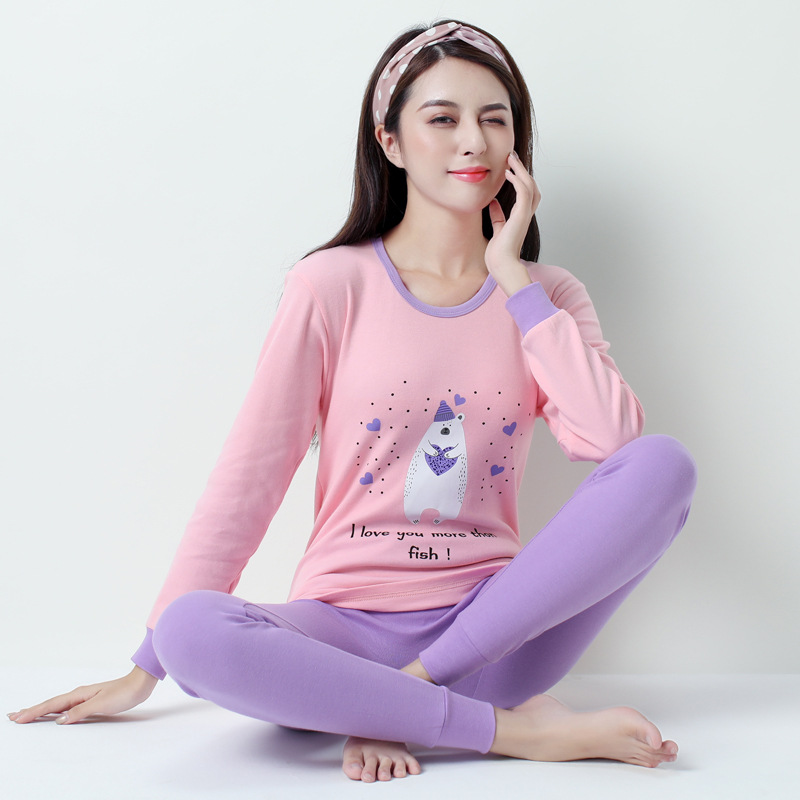 Niños y niñas de mediana edad y grandes niños y niñas conjunto de ropa interior estudiantes de secundaria adolescentes Niños y Niñas Ropa de otoño conjunto de pantalones largos