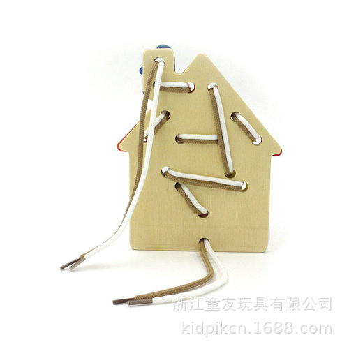 Wooden children's toys threading board threading toys wooden early education toys kindergarten games traditional games wooden