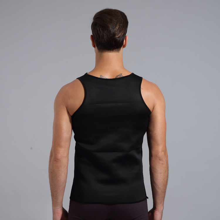 European Version Men's Body Shaping Vest Tunic Belkin Sweat-popping Sportswear Fitness Sleeveless Body Shaping Vest
