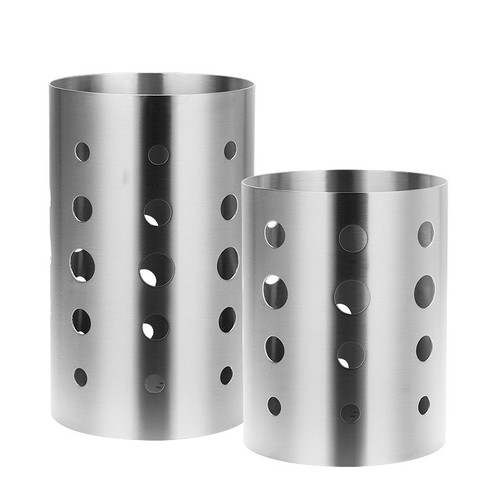 Wholesale 304 stainless steel chopstick barrel heightened and thickened kitchen tableware storage barrel multi-functional drain cage chopstick cage