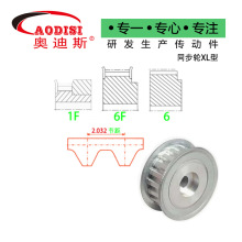 工厂批发AODISI同步带轮MXL025直孔同步带轮双档边主动同步轮加工