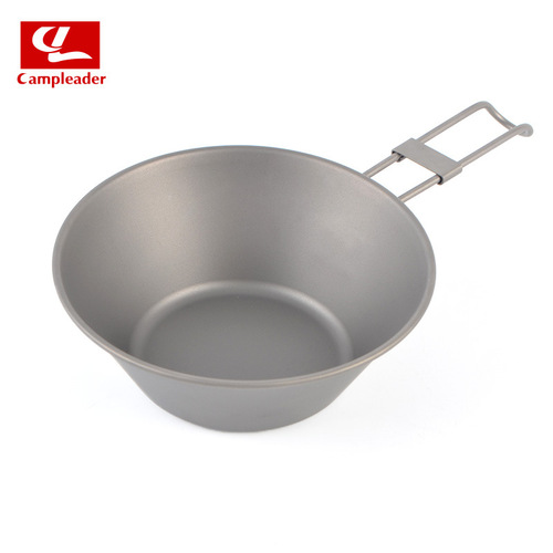 Outdoor bowl titanium folding bowl tableware titanium metal rice bowl anti-scalding and anti-fall portable foldable pure titanium bowl 300ml