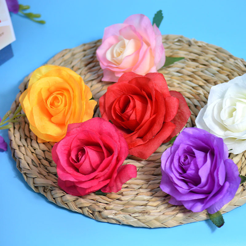 Special Price Simulation Flower Rose Flower Head Wedding Car Flower Wall Photo Studio Photography Props Decoration Artificial Flower Foreign Trade Flower Head