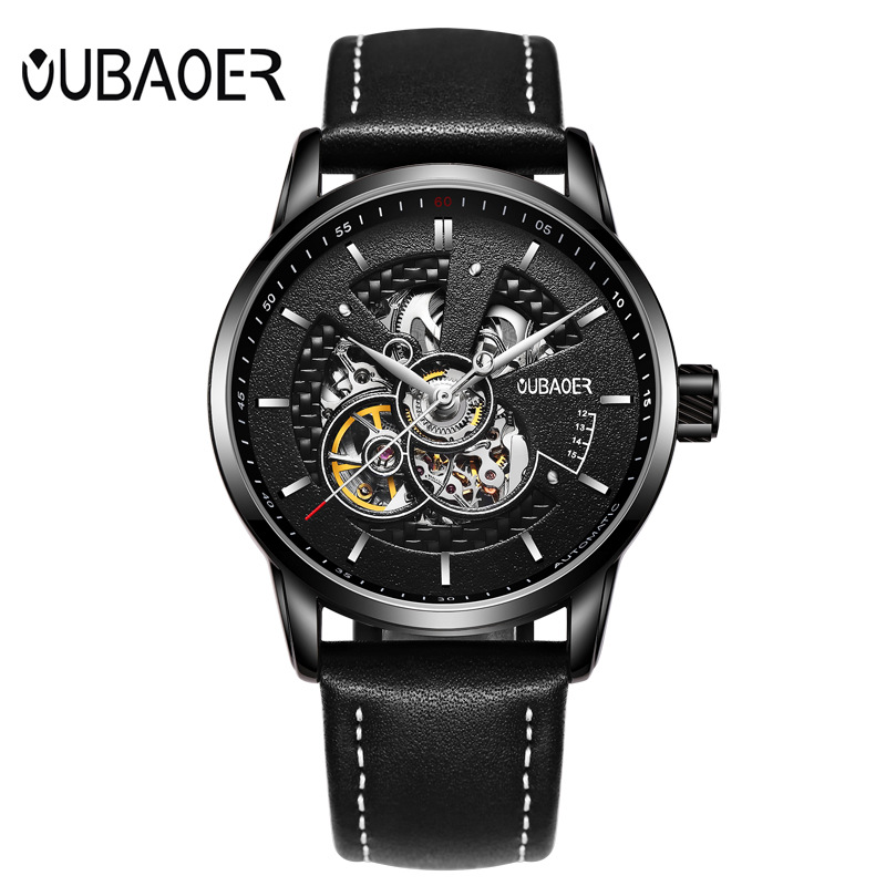 Brand Genuine Fully Automatic Mechanical Watch Fashionable Men's Genuine Leather Waterproof Mechanical Watch Men's Genuine Wholesale Agent