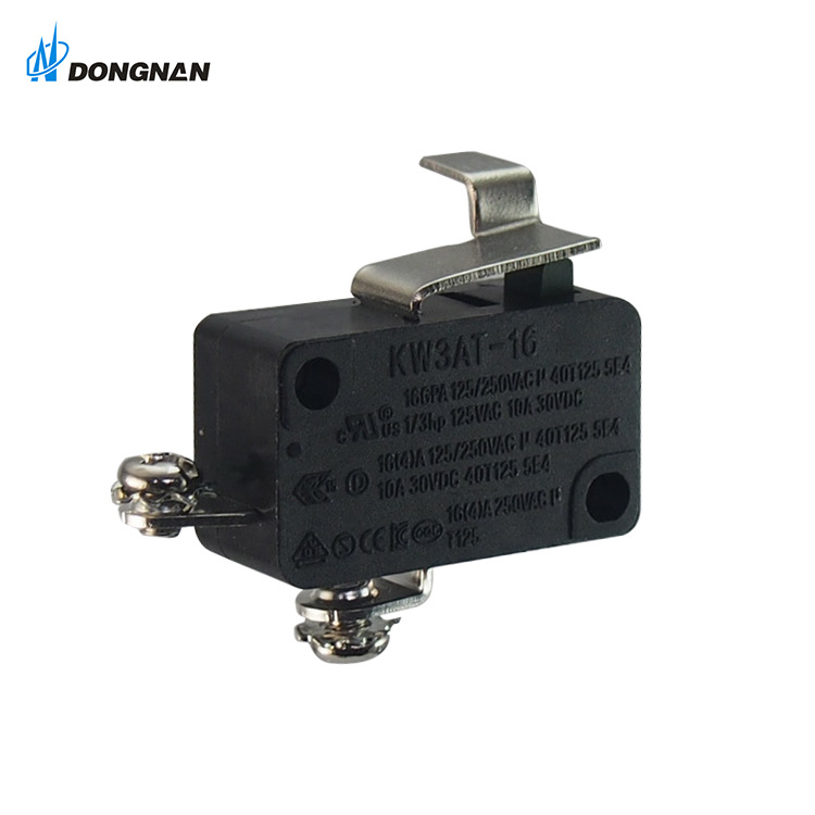 厂家供应微动开关小型 KW3AT16A 耐高温特殊动臂光伏电池限位开关