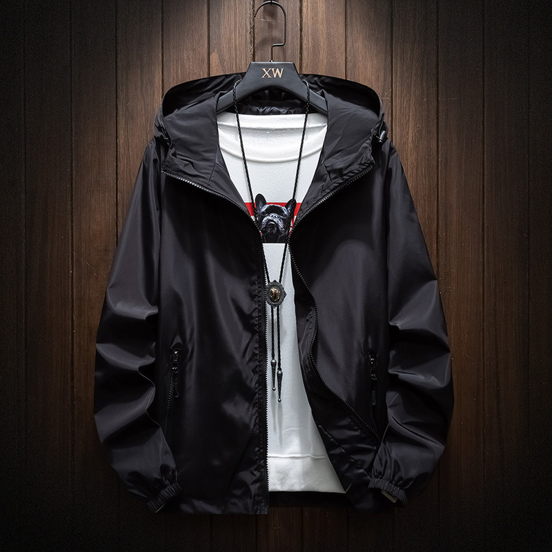 Summer Men's Trendy Loose Jacket Plus-Size Student Clothing Thin Coat Casual Spring and Autumn Outerwear