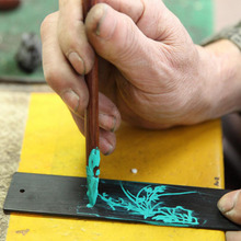 特色中国风激光镭射加工LOGO描色工艺切割贴纸木质工艺品彩印服务