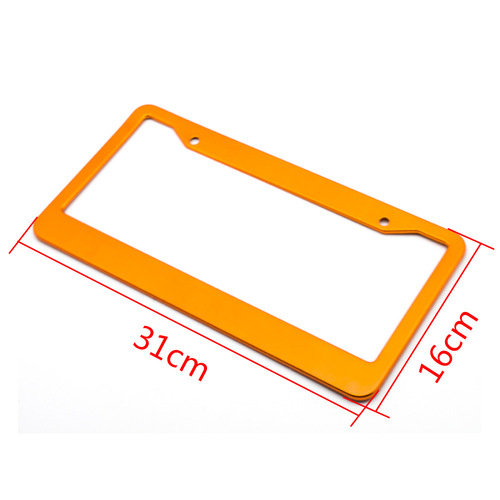 Aluminum black American Canadian US standard car license plate frame cross-border license plate holder