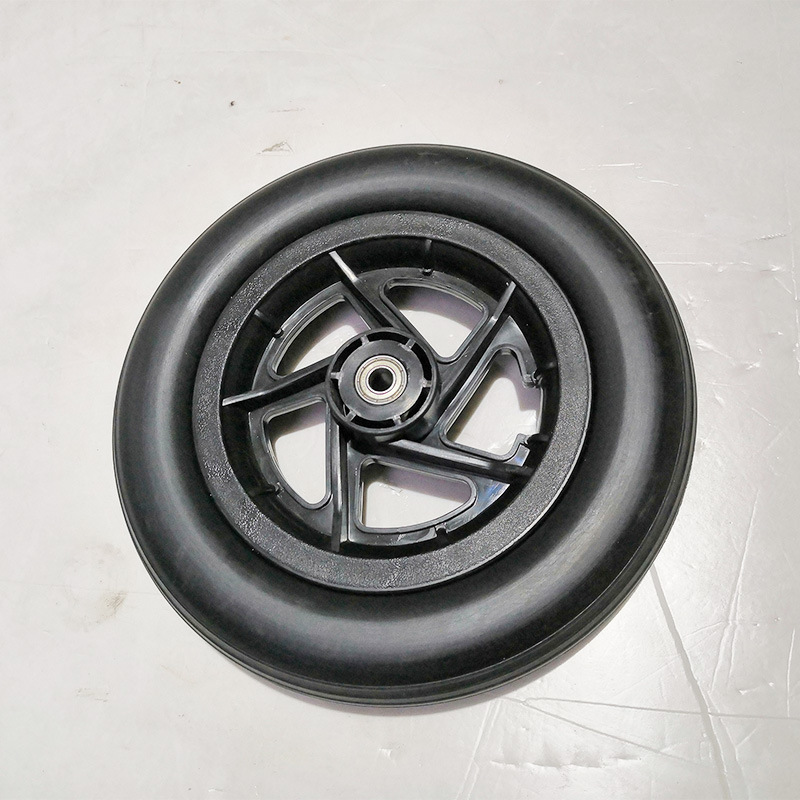 源头厂家批发10x2儿童车充气轮PU免充气康复车轮轮椅车轮工具轮