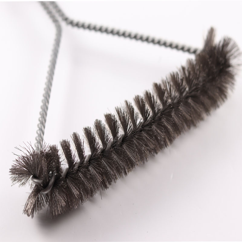 Amazon alambre de acero inoxidable barbacoa cepillo de barbacoa parrilla cepillo de limpieza de 12 pulgadas en forma de Y Red de barbacoa cepillo de curling en stock