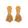 Earrings, fashionable crystal, accessory, European style, with gem