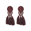 Earrings, fashionable crystal, accessory, European style, with gem