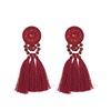 Earrings, fashionable crystal, accessory, European style, with gem