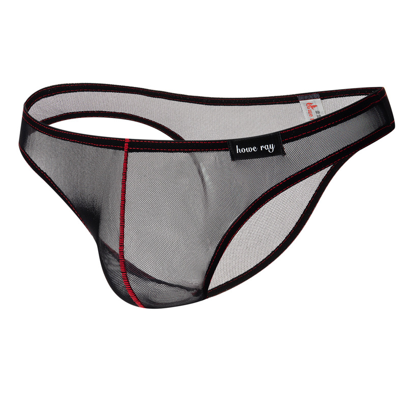 Low waist tight contrast color men's sexy underwear mesh transparent bikini small briefs foreign trade dew point B101 Low waist tight contrast color men's sexy underwear mesh transparent bikini small briefs foreign trade dew point B101