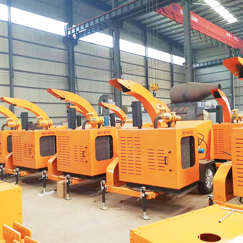 旅游景区杂树枝树干粉碎机 植物粉碎肥料再利用设备 木材粉碎机