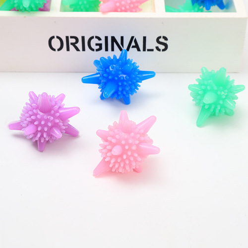 Large factory direct sales magic decontamination laundry ball pvc colorful starfish washing machine solid ball strong anti-winding