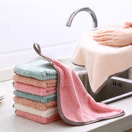 Household cleaning hand towels, dishwashing rags, household kitchen absorbent dish towels, fine fiber floor wiping tablecloths, rags