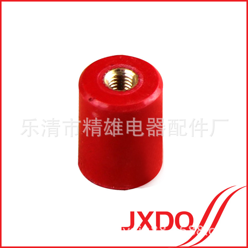厂家直供树脂绝缘高度20直径15高强度低压圆柱型绝缘子红色绝缘子