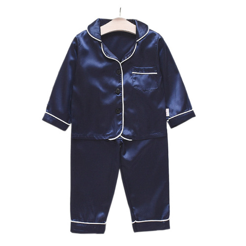 CA41 Mufurui children's suit long-sleeved solid color pajamas, home wear, parent-child clothing, trendy style